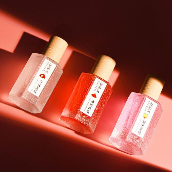 Yousheng Lady Perfume, Summer Fruity Watermelon Lychee Peach Scent for Women, 50ml Long Lasting Light Fragrance, Glitter Sand Bottle