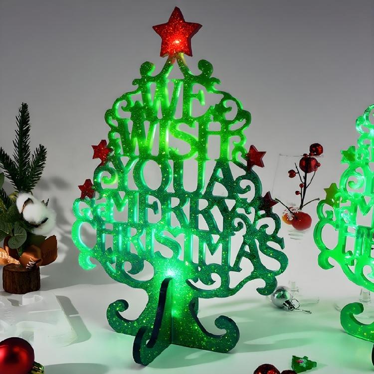 Antihaftende, leicht zu reinigende Form Weihnachtsbaum Silikontextur Perfekt zum Basteln von Figuren, Dekorationen und zur Geschenkherstellung