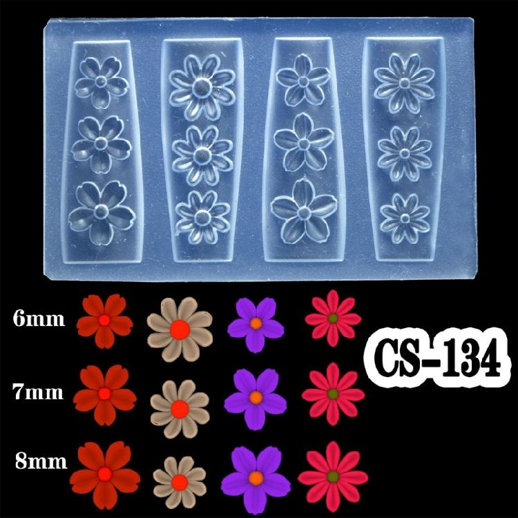 Beautiful 3D Floral Nail Art Silicone Mold Elegant Carving Flower Nail Art Accessory Mold for DIY Resin Designs
