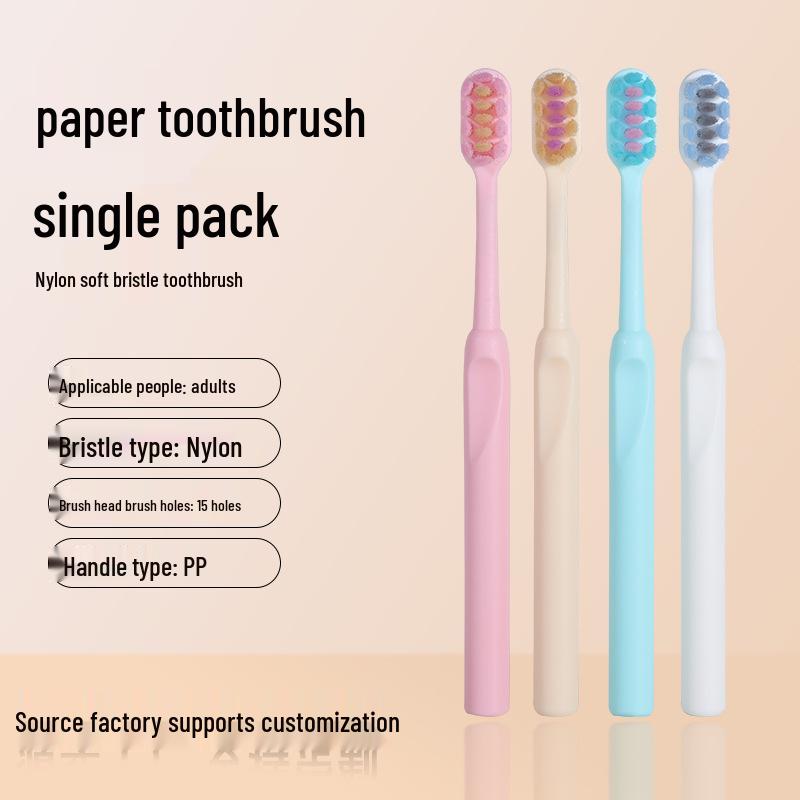 

Premium Soft-Bristle Toothbrush Family Pack - Gentle Nylon Brush for Sensitive Gums, Ideal for Home Use by Students, Men, and Women Random Color (Individual Packaging)