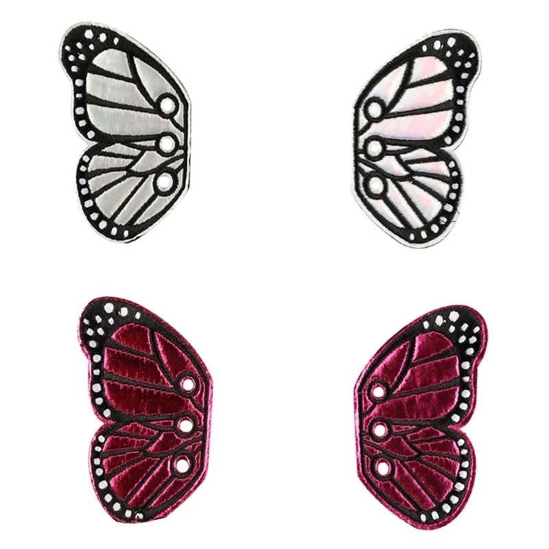 1 Pair Embroidered Patches Butterfly Wing Sewing Patches Iron On Patches Applique Patches Sew On Patches for Clothe