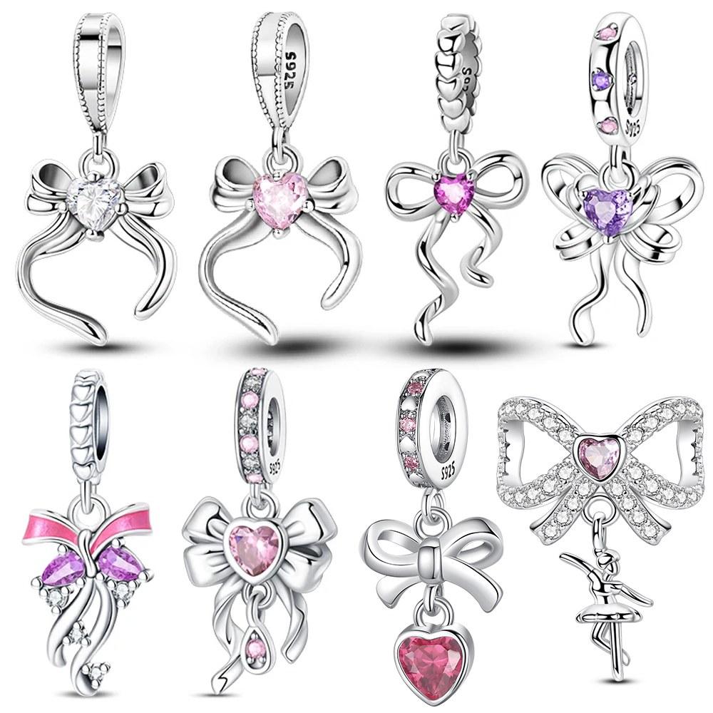 Bow Pendant With A Girlish Heart Copper Colors For Charms Copper Colors Original Bracelet For Jewelry Making