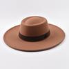 Britischer Stil Filz Fedora Hut Mode 9,5 cm breite Krempe Woll-Bowler Hut Kleid Hut Winter Kirche Jazzmützen chapeu feminino