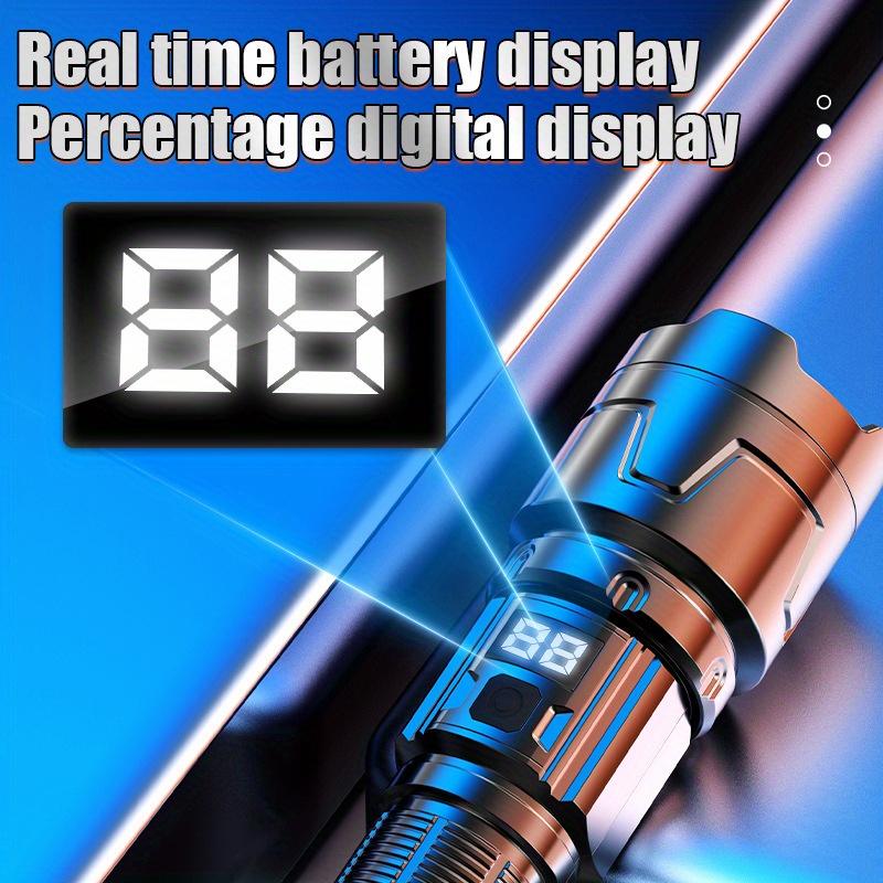 Ultra Bright Rechargeable LED Flashlight, Zoom, Compact and Portable, Suitable for Camping, Hiking, and Emergency Situations