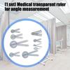 Lightweight And ABS Transparent Ruler Protractor With Easy Read Scale For Medicinal Professional In Rehabilitation Centers