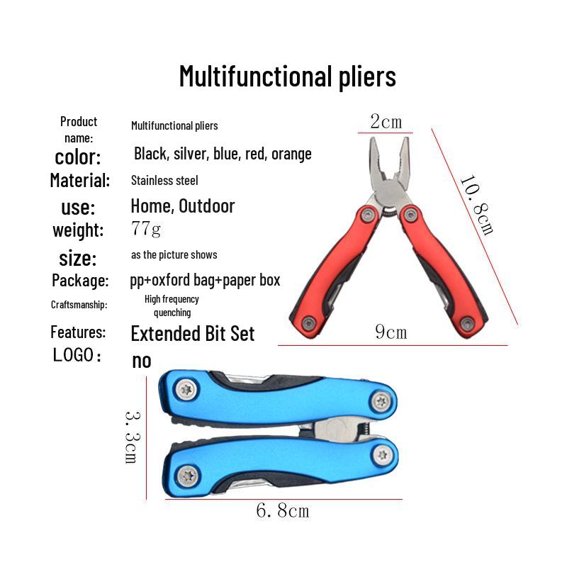 Multifunctional Mini Folding Pliers - Compact, Colorful, Reversible Hand Tool