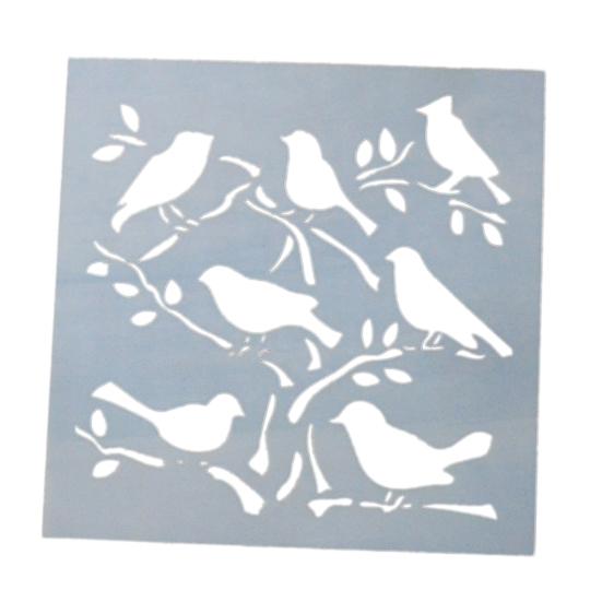 DIY Craft Bird Stencil Wall Painting Scrapbook Album Decorative Emboss Card