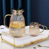 Elegant Glass Cold Water Pitcher with Lid