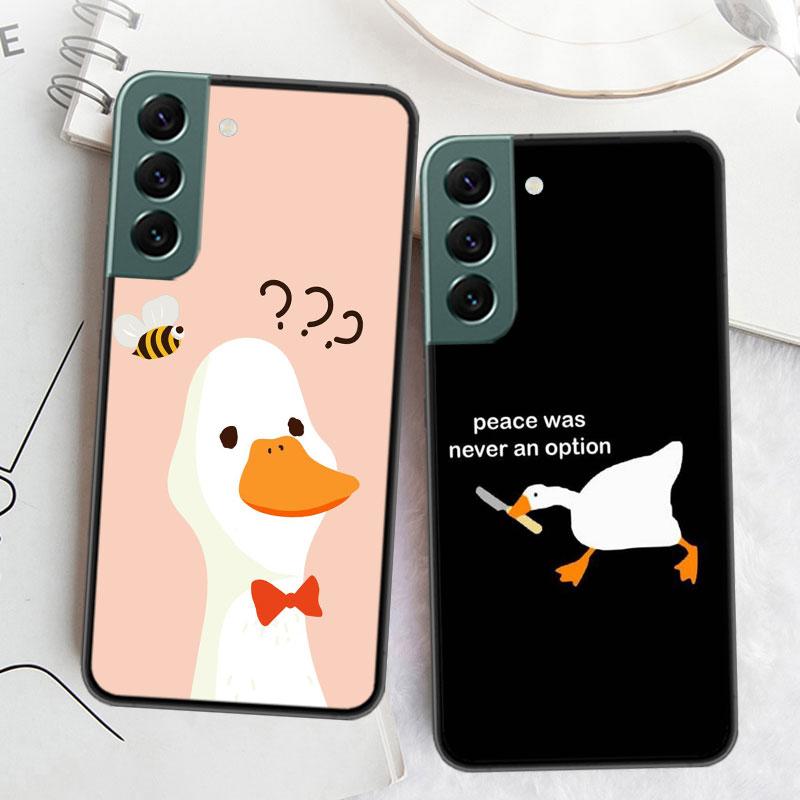 Flying Duck Phone For Samsung Galaxy S20 FE S21 Plus S22 S23 S24 Ultra Case S10 S10E S9 S8 S7 Edge Cover Silicone Soft Coque Fun