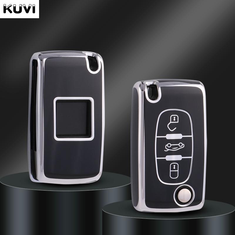 Nový TPU kryt pouzdra na dálkové ovládání na auto pro Peugeot 107 207 307 308 407 607 3008 5008 pro Citroen Xsara Picasso C5 C6 C8 Keyless