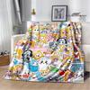 Lankybox Foxy Boxy cute Printed blanket picnic blanket Flannel Warm blanket Soft Cozy Blanket Home travel blanket Birthday Gift