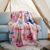 1PC Custom Name Butterfly Dreams Pink Background outdooor Flannel blankets Throw Blanket All-Season Throw Gift Bedspread for Couch, Bed, Camping Holid