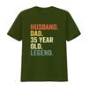 Retro Vintage Unisexs 35th Birthday Husband Dad 35 Year Old Legend Print Casual T Shirt Vintage Breathable Versatile