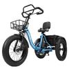 ESKUTE T302 Pro Elektrische Bakfiets, 48V 20.8Ah Batterij, met Achterzitje met Rugleuning & Voor-/Achtermandjes