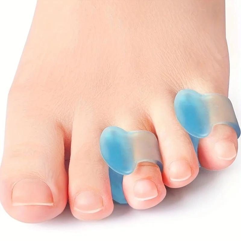 2pcs Silicone Toe Separator Finger Feet Care Protector Gel Toe Orthopedic Bunion Hallux Valgus Corrector Pedicure Spacer Yoga
