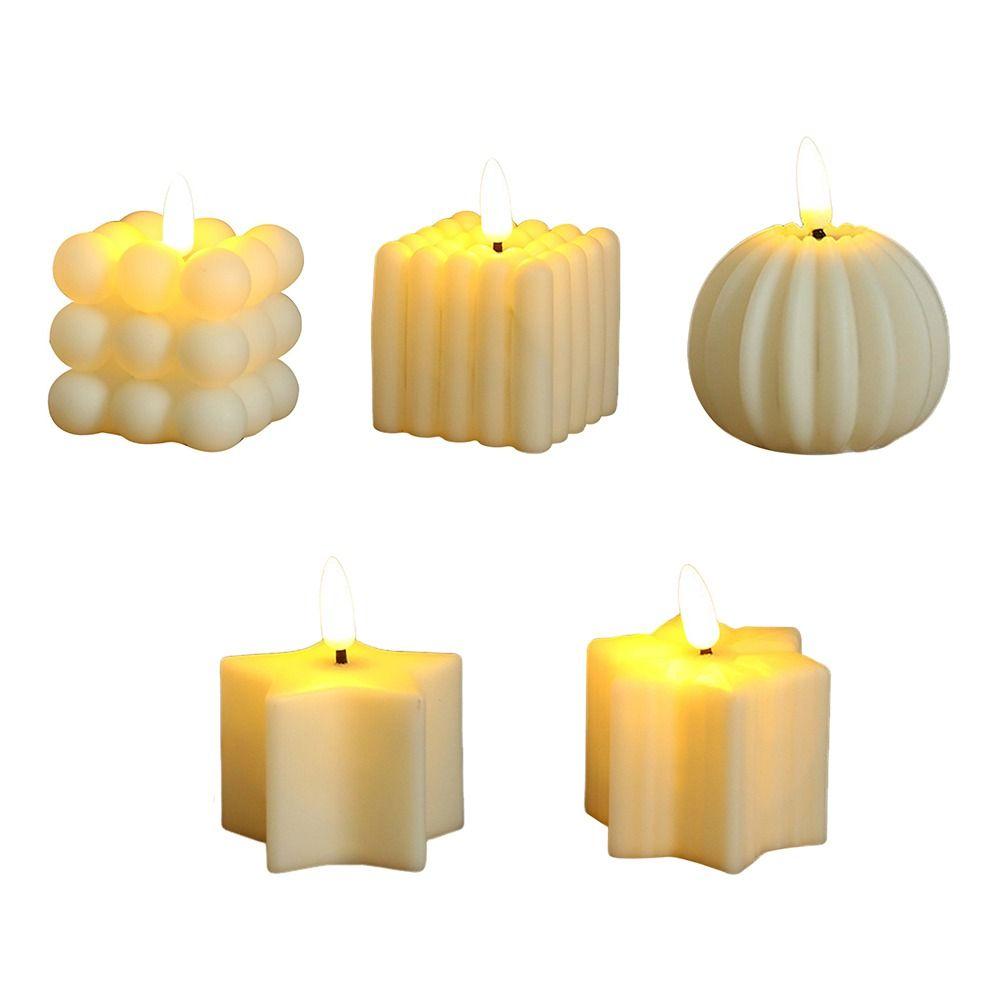 Warm Light LED Candle White Atmosphere Candle Light Creative Electronic Candle  Cafe