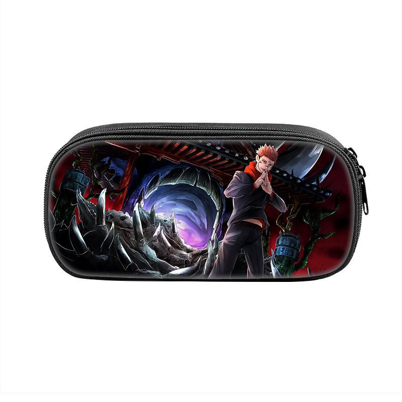 Jujutsu Kaisen Anime Character Print Student Single Layer Stationery Storage Bag For Students And Teenagers