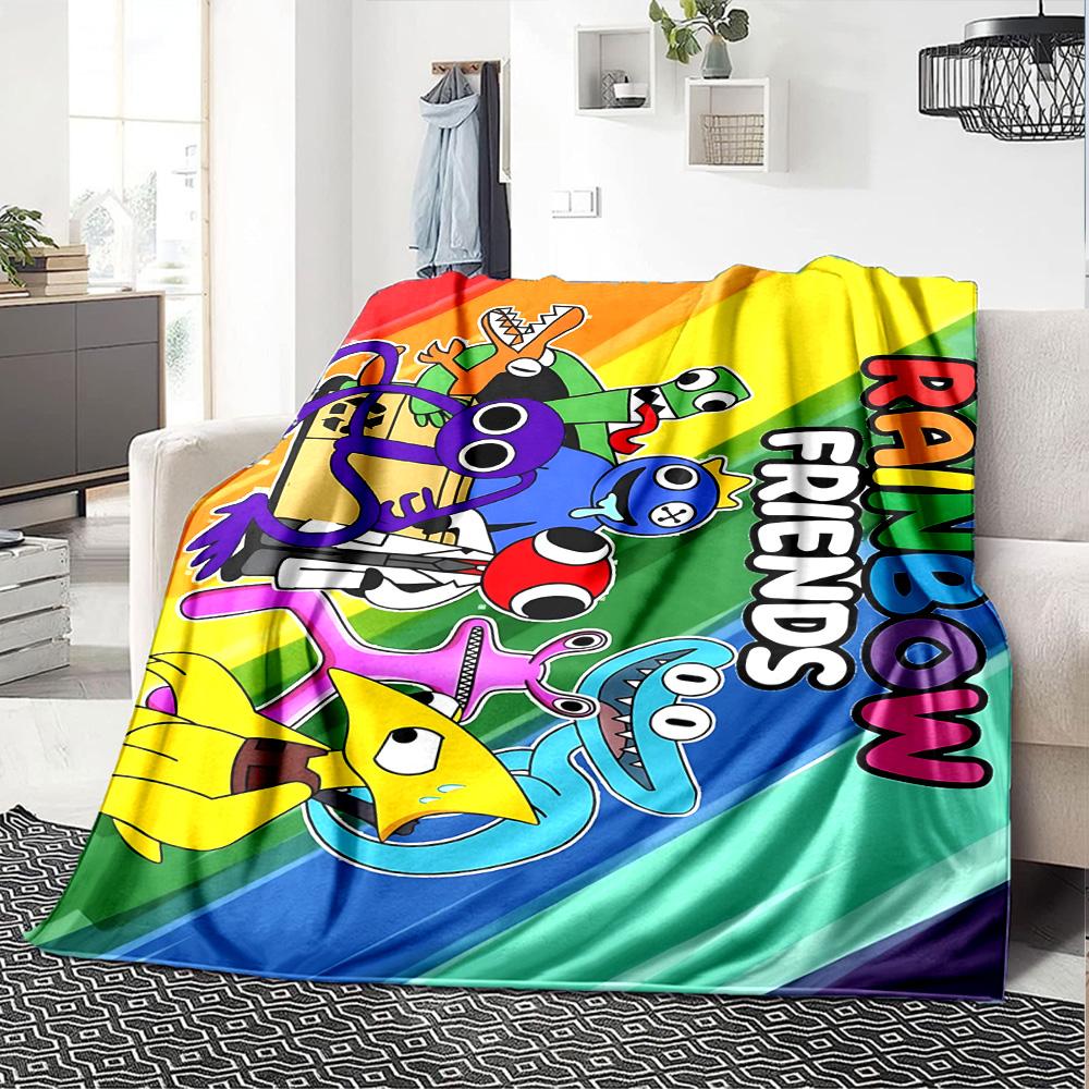 1pc Cartoon Characters Flannel Blanket,Ultra Soft Warm Plush Throw for Home Bedroom Bed Sofa Cover Camping Picnic Gift Y72417