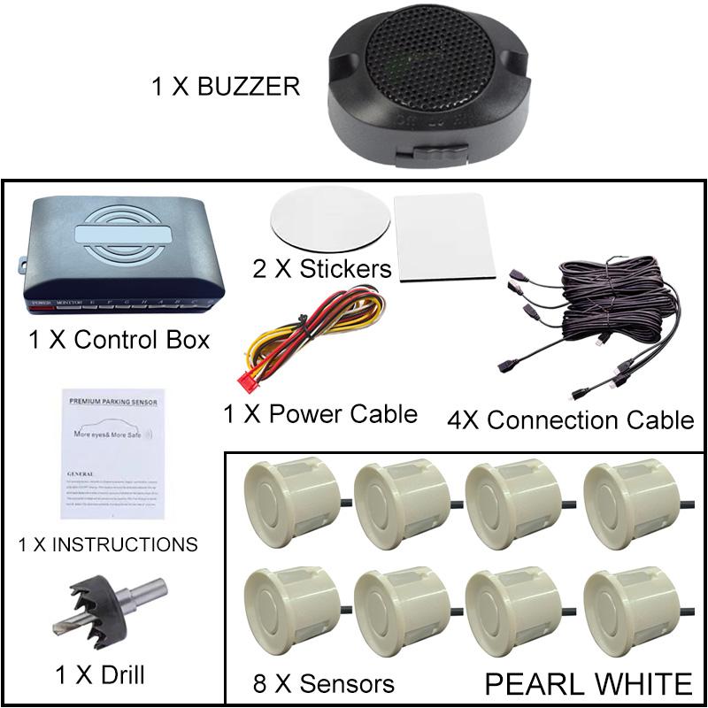 Car Parking Sensor Backup Radar Reversing Assistance Aid Kit with Audio Buzzer Alarm Parking Radar System Car Parking Sensors