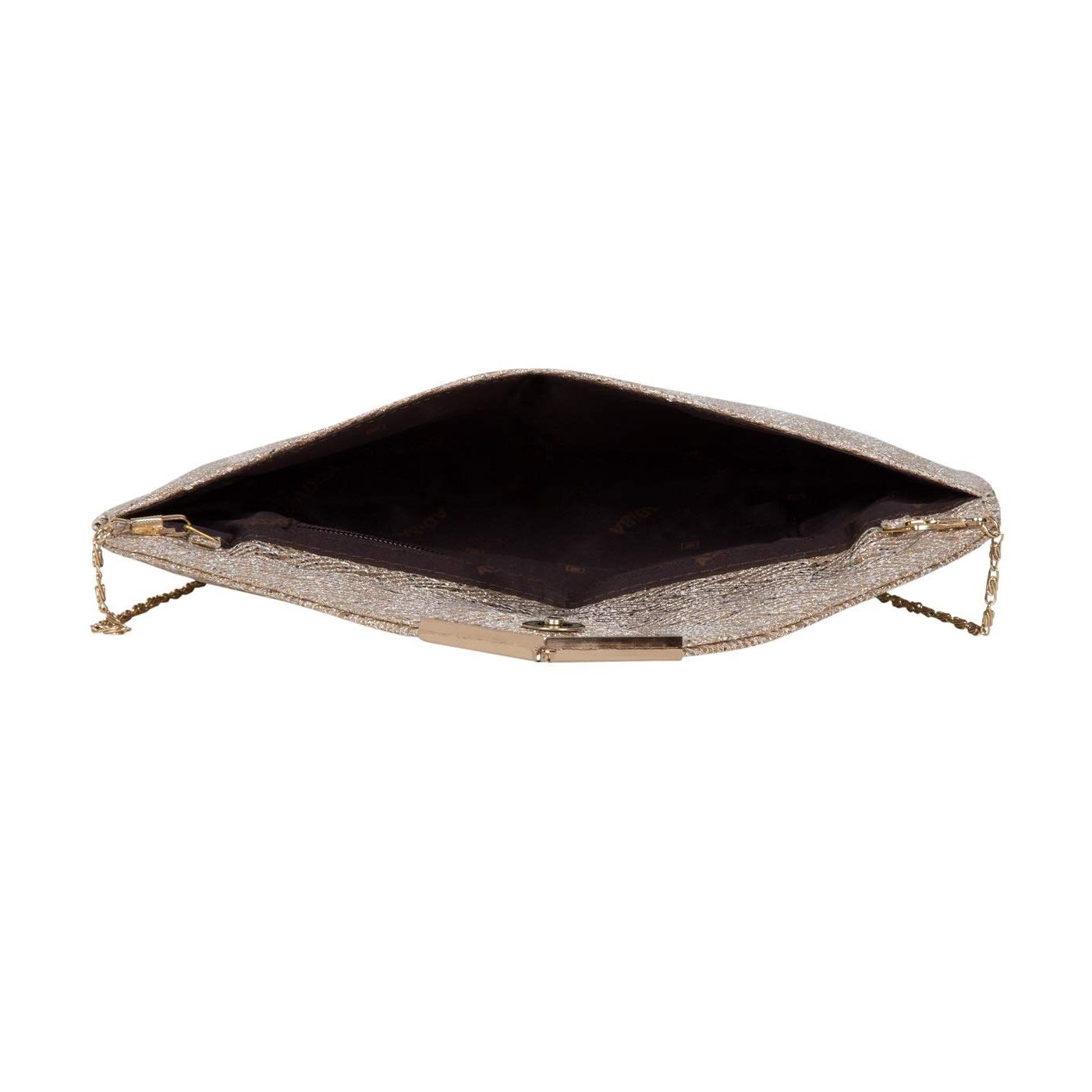 Женская сумка-клатч/слинг 10 x 1 c медный — фото 5