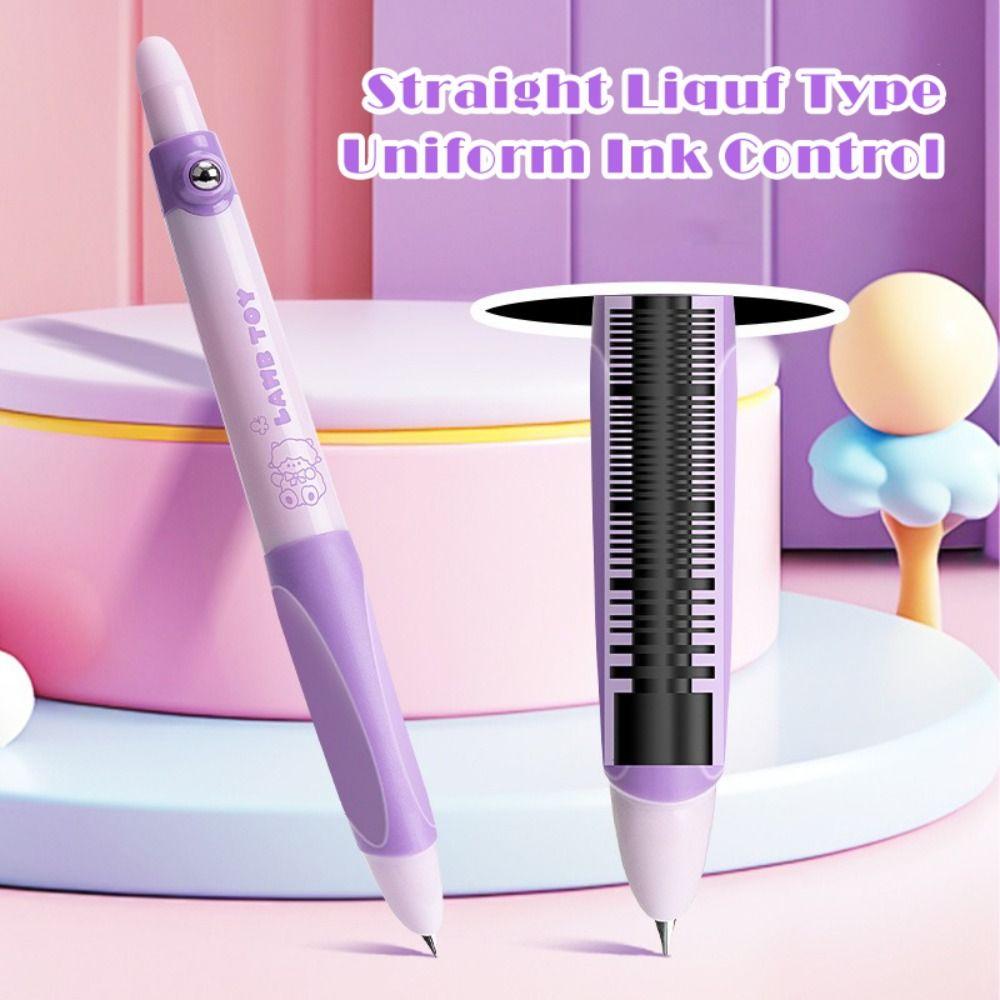 New Cartoon Fountain Pen Replaceable Ink Sac Gel Pen Grip Posture Correction Neutral Pen Replaceable Ink Sac Pens