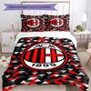 3pcs AC Milan Bedding Set Duvet Cover Closure Includes 1 Duvet Cover & 2 Pillowcases, Soft and Comfortable for All Seasons.