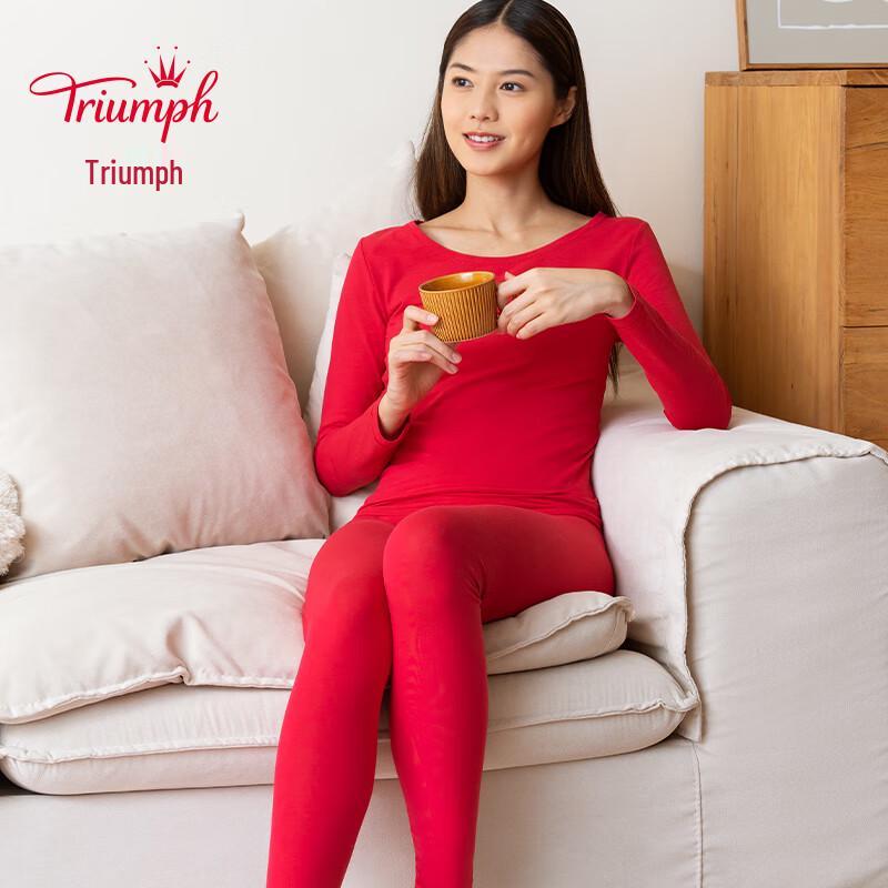 Triumph Women's Soft Cotton Round Neck Thermal Underwear Set 92-001