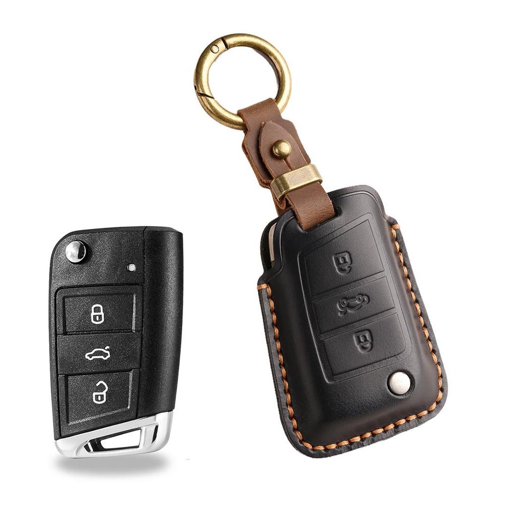 [Volkswagen2010-2020] Skoda Mingrui pro Xinrui Jingrui  Car Key Cover  Handmade Genuine Leather