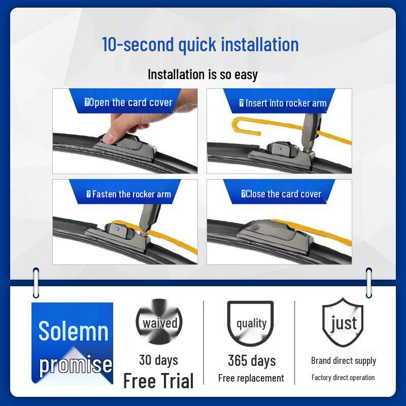 Original Dongfeng Venucia T60 Wiper Blades: 21"" Special, 18"" Model 19 - Boneless Rubber Strip