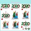 Ornement d'arbre de Noël durable 2020 Famille en quarantaine Décoration de confinement de Noël Pour une ambiance de fête chaleureuse