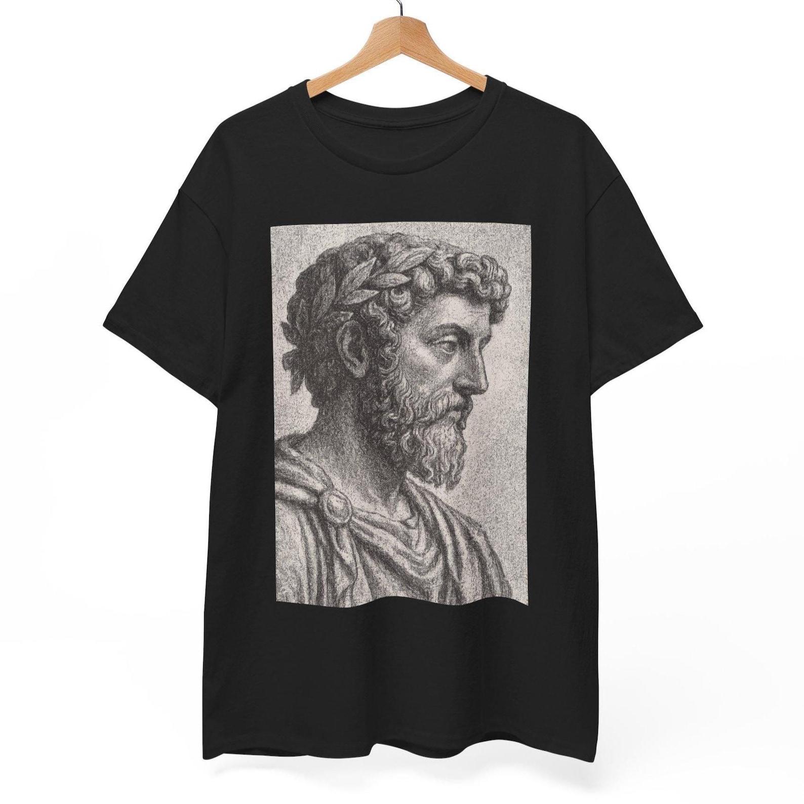 Marcus Aurelius T Shirt Unisex | Stoic Philosopher Tee | Roman Empire Aesthetic | Mindful Gift for Thinkers Leaders History 3XL