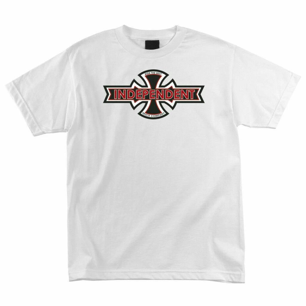 Independent Trucks RIBBON BC Skateboard T Shirt WHITE XL