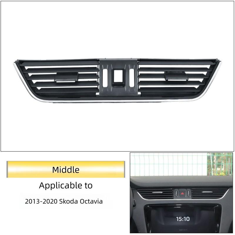 

5E0820951C 5E0820951D Передняя центральная накладка на приборную панель, левая правая панель воздуховода кондиционера для Skoda Octavia 2013-2020 2014 2015 2016 2017 2018 Middle
