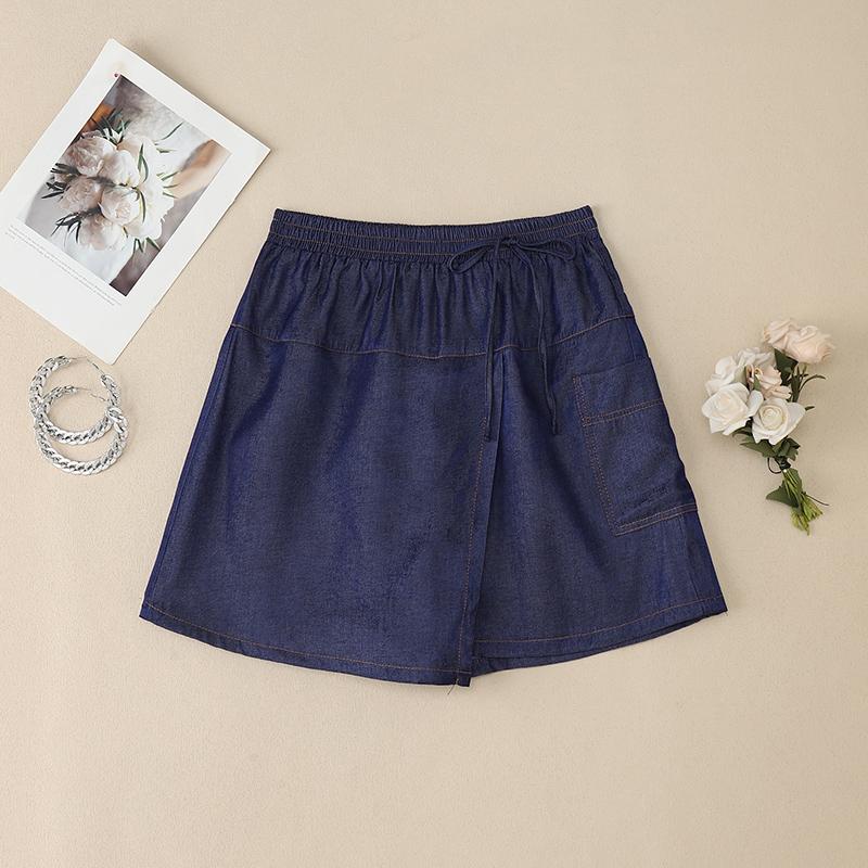 

ZANZEA Женские повседневные свободные летние шорты с эластичной резинкой на талии S темно-синий