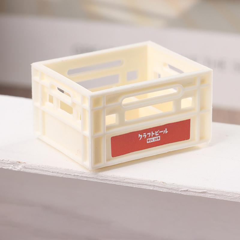 1:12 Dollhouse Mini Storage Basket Drink Basket Beer/Cofee Basket Kitchen Decor