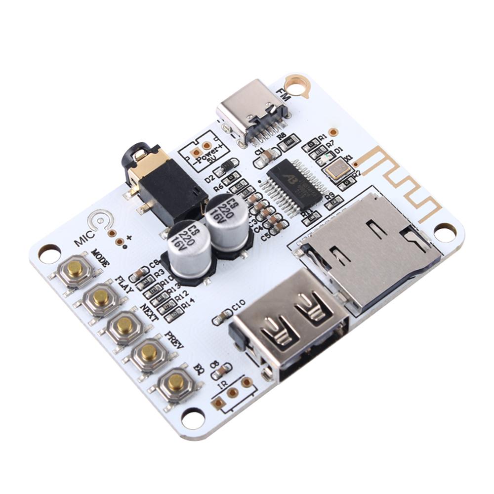 Bluetooth 5.0 Audio Receiver Board With USB TF Card Slot Decoding Playback Preamp Output Type-C 5V Wireless Stereo Music Module