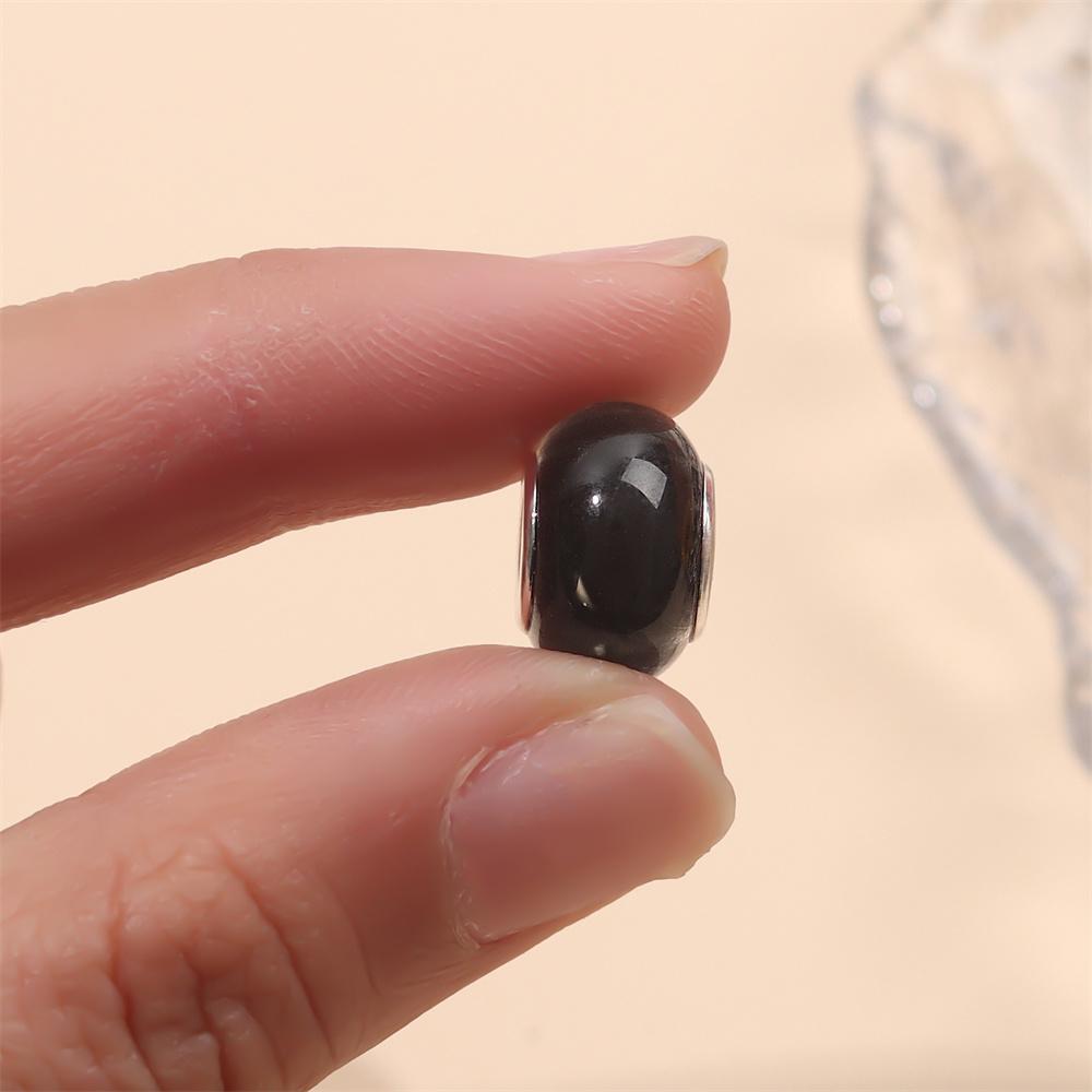 30/50/100pcs large hole beads, resin large hole pen beads, European beads, large hole glass beads, rhinestone beads, pen making, bulk bracelet making