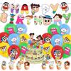 Crayon Shin-chan Theme Birthday Party Decorations: Banner, Balloons, Cake Topper, and Party Supplies Set