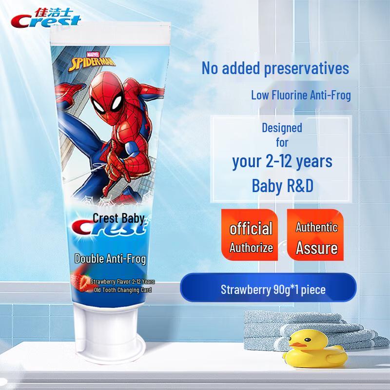

Crest Kids Dual-Effect Anti-Cavity Toothpaste, Spider-Man Strawberry
