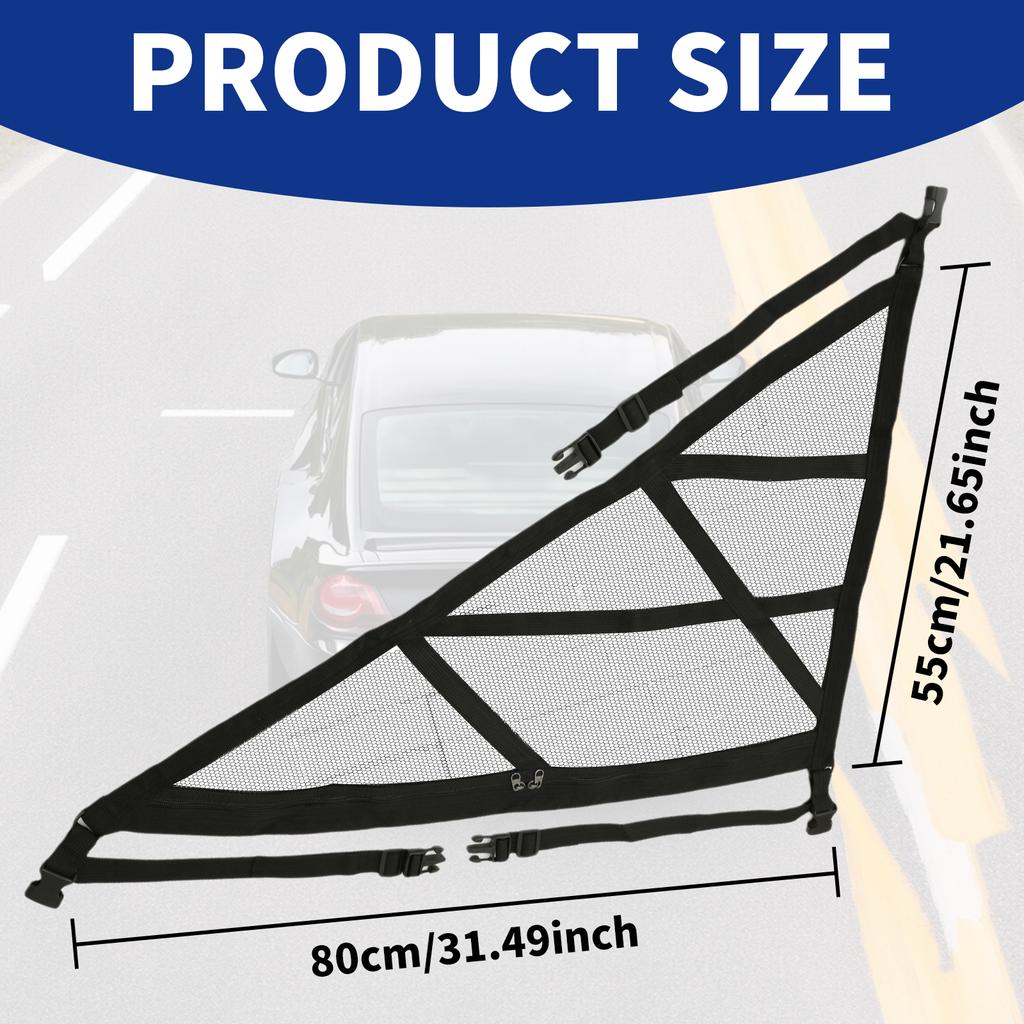 Car Ceiling Cargo Net Adjustable Buckle Car Roof Storage Organizer Net Triangular Anti-Fall Car Ceiling Storage Net Folding Roof
