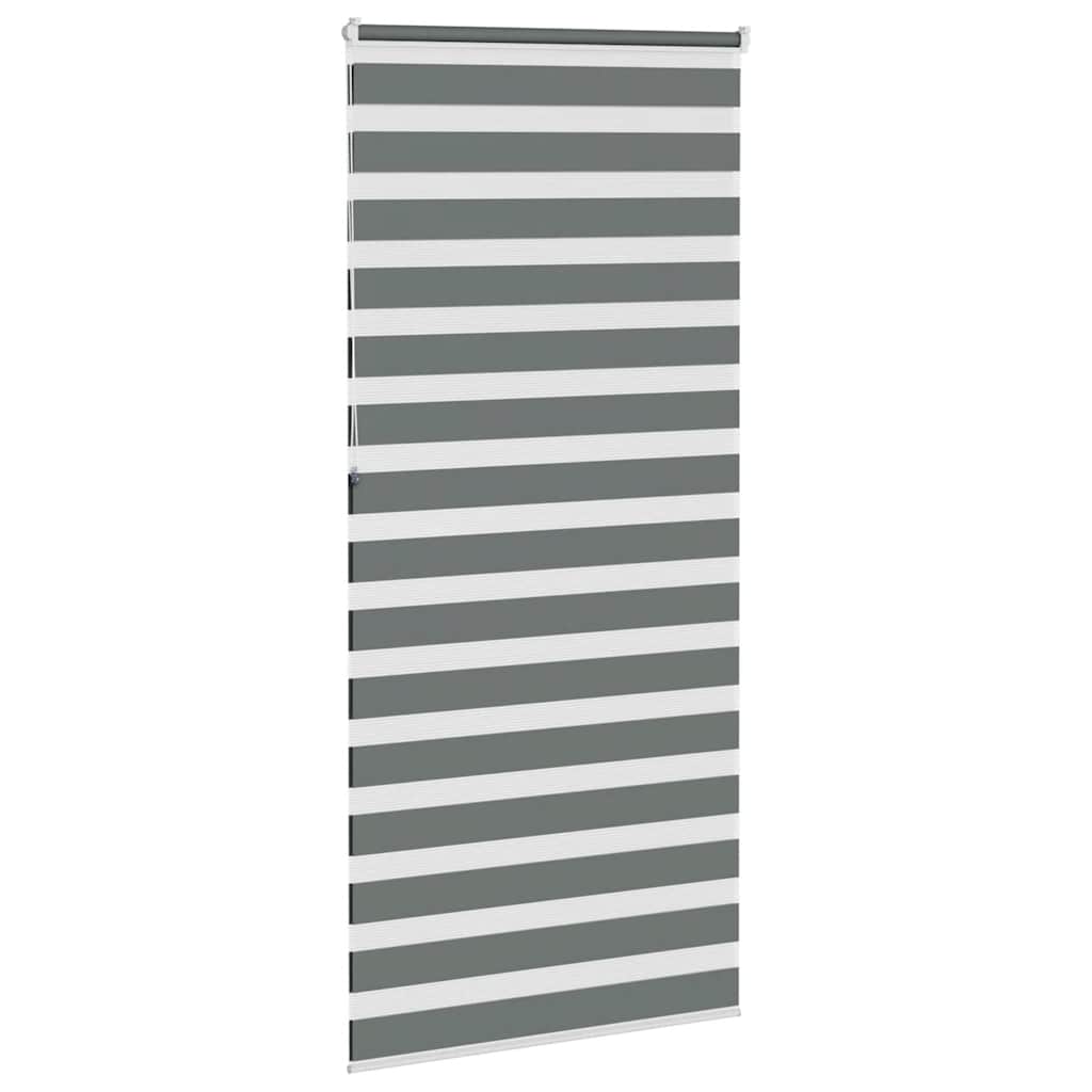 Zebra Roller Blind, Dark Grey, Fabric Width 90.9 Cm, Polyester