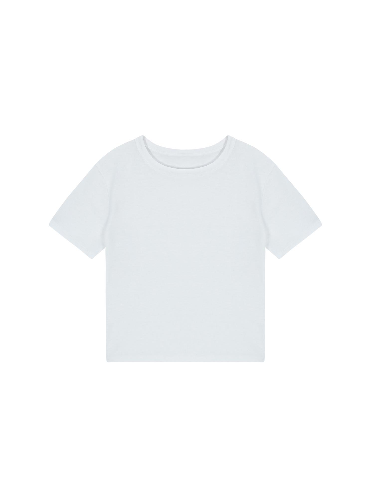 Salad Basket Lace Tag Crop Tee - White Free