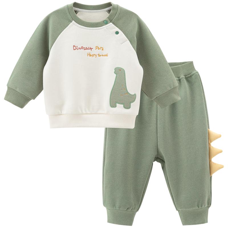Guaiqi Bear Infant/Toddler Pure Cotton Fleece Sweatshirt Set 80