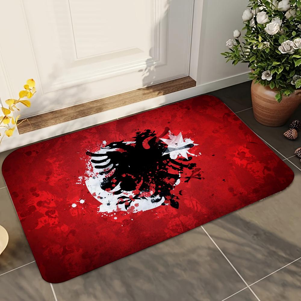 

1 шт. Флаг Албании Впитывающие коврики для ванной Нескользящие коврики Принадлежности для домашнего декора Ковры Коврики для пола для дома и кухни 40x60cm