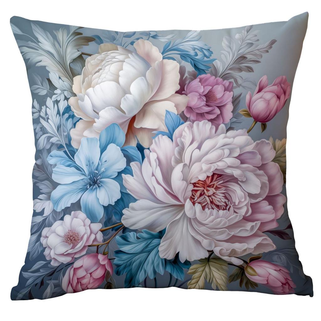 New Retro Old Peony Flower Pillowcase Home Sofa Cushion Pillowcase