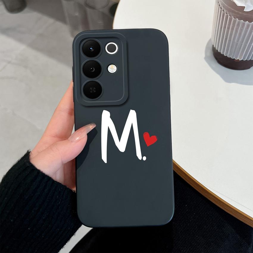 Simple Letter Pattern Phone Case For Oppo Realme C85 Pro C75 C75x C73 C71 C67 C65 C63 C61 C55 C53 C51 C35 Casing Square Matte Silicone Anti Slip Shell