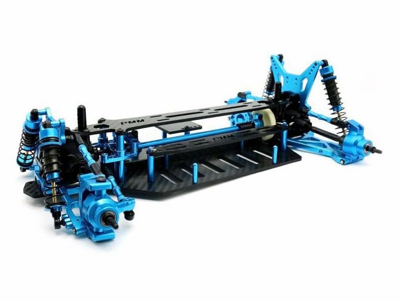 PMM TT02B 110 Scale Chassis Kit, 4WD Electric RC Car, DIY Upgraded Version, Carbon Fiber + Alloy Frame, Assembled RC Car, Off-Road Capability, 80%