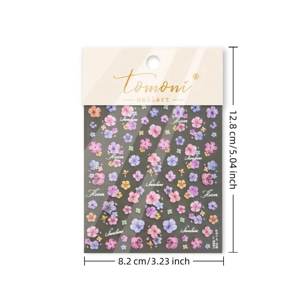 DIY Nail Art Stickers Self Adhesive Manicure Stickers Long Lasting Flowers Nails Decals  Nail Art