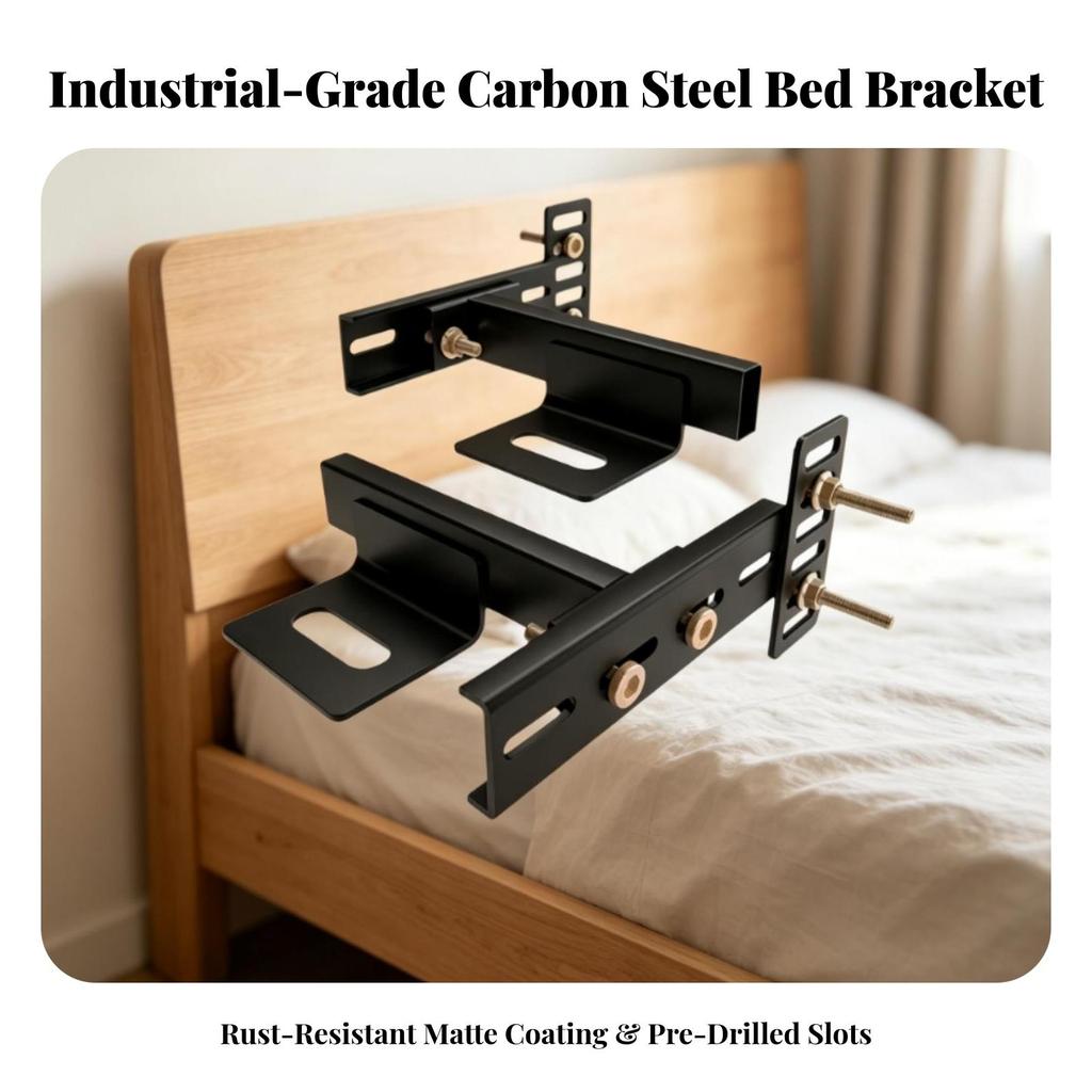 Bed Frame Bracket Rust-Resistant for Bedroom Furniture Projects