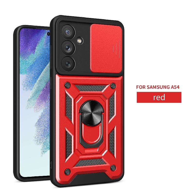 For Samsung Galaxy A54 A55 A56 5G Case Slide Camera Protect Armor Phone Case for Samsung A16 A26 A36 5G Magnet Holder Ring Cover
